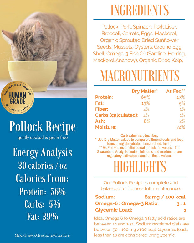 Gently Cooked Preset Recipes for Cats- BULK
