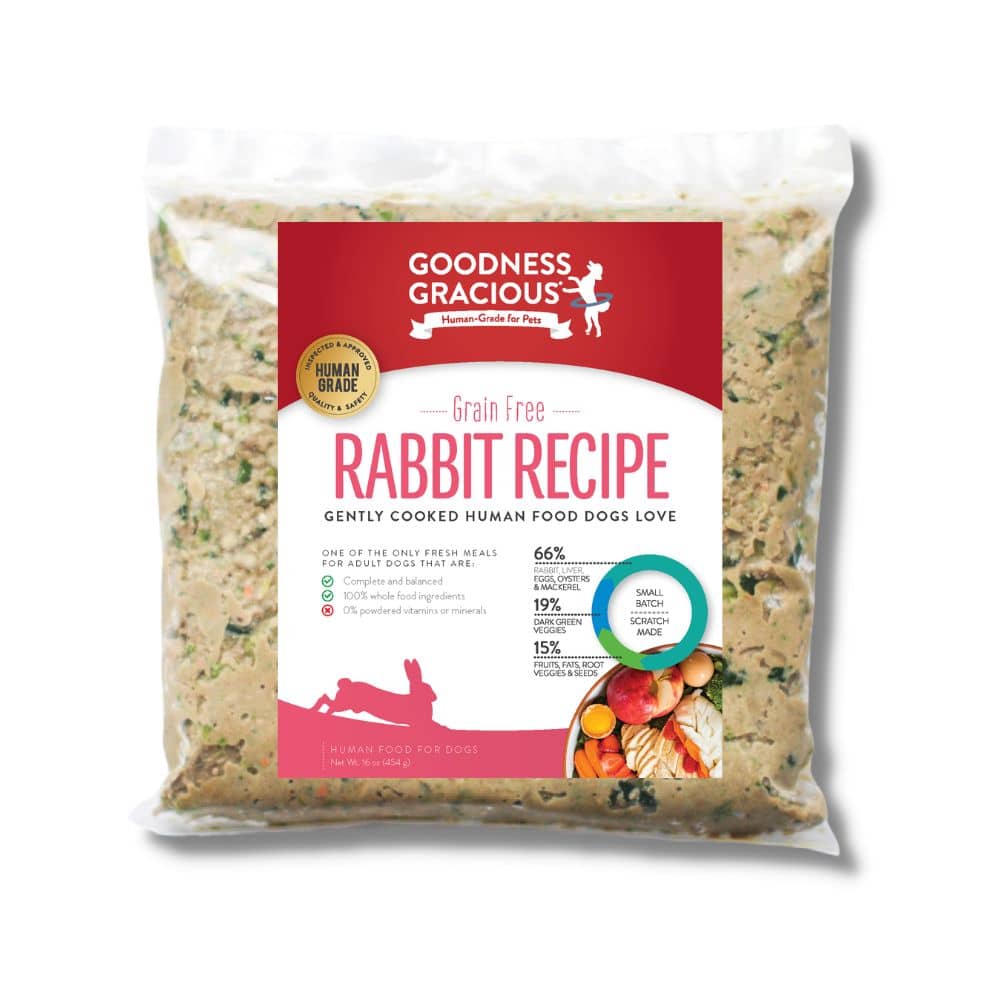 Rabbit Gently Cooked Meals for Dogs Human Grade Goodness Gracious