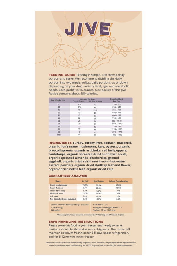 Jive - Brain Health Recipe for Dogs