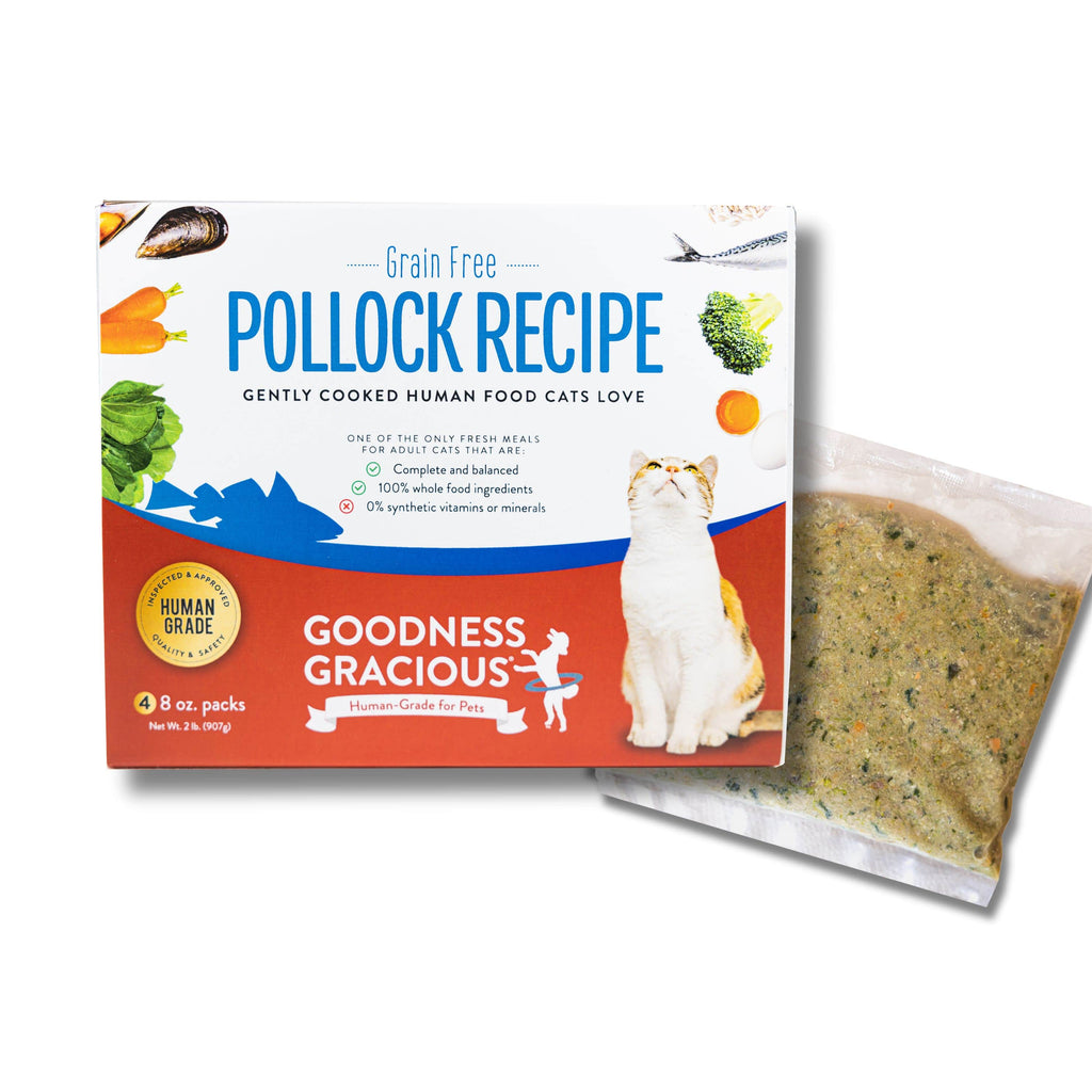 Pollock Gently Cooked Meals for Cats Human Grade Goodness Gracious