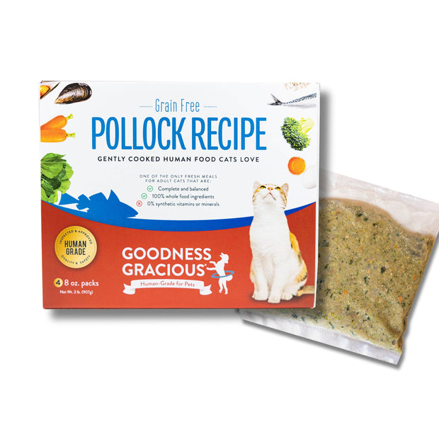 Gently Cooked Pollock Recipe for Cats- BULK