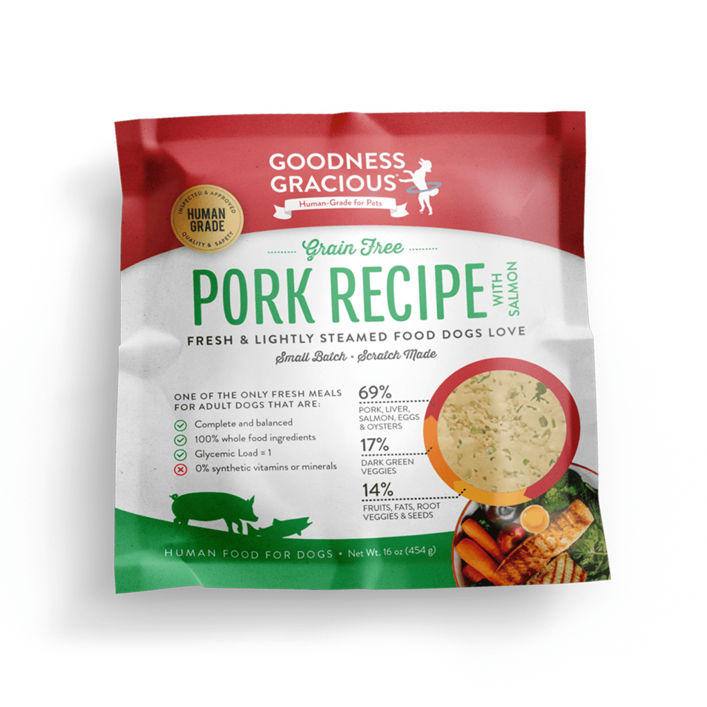 Pork Wild Salmon Gently Cooked Meals for Dogs Human Grade
