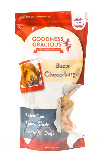 Goodness Gracious Human Grade Bacon Cheeseburger Dog Cookies