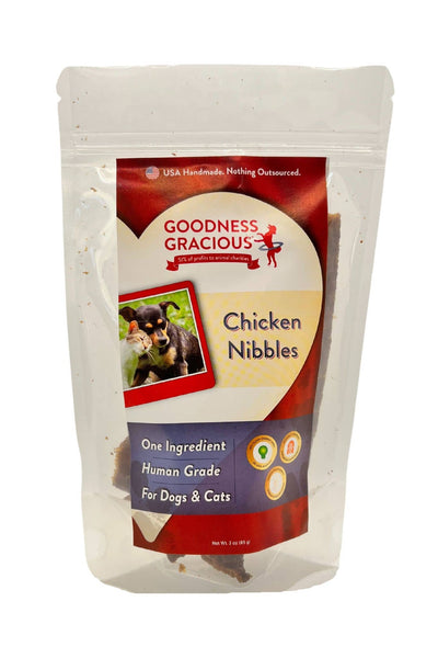 Goodness Gracious Human Grade, Single Ingredient Chicken Nibble Jerky for Dogs