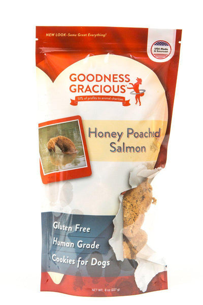 Goodness Gracious Human Grade Honey Poached Salmon Dog Cookies