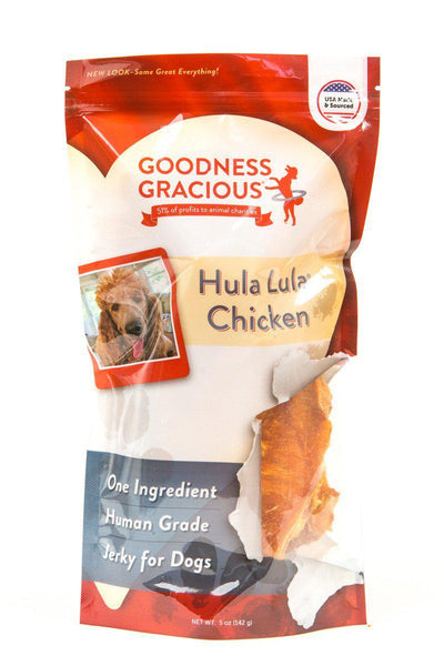 Goodness Gracious Human Grade, Single Ingredient Hula Lula Chicken Jerky for Dogs