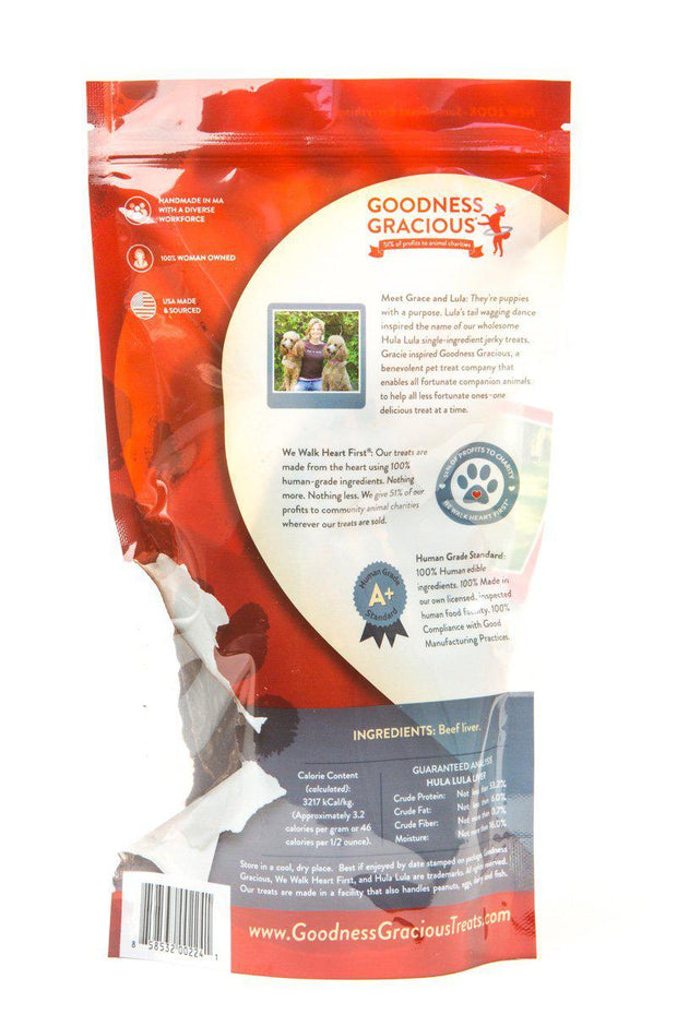 Goodness Gracious Human Grade, Single Ingredient Liver Jerky for Dogs