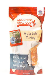 Goodness Gracious Human Grade, Single Ingredient Hula Lula Turkey Jerky for Dogs